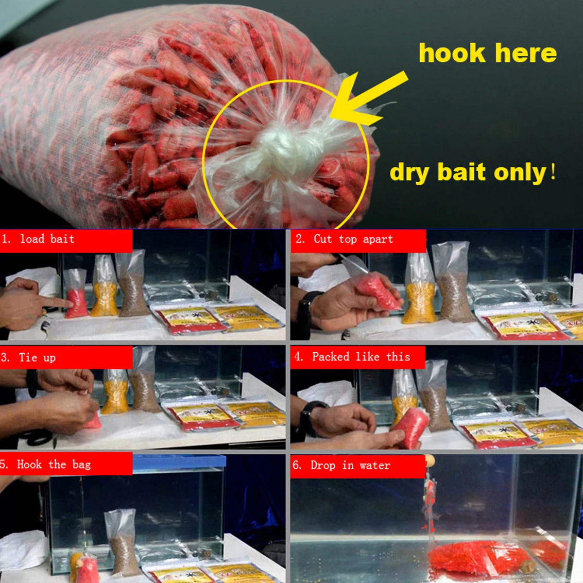 Bolsas PVA para carpa - cebo pellet y boilies gruesos de pesca - imagen 3