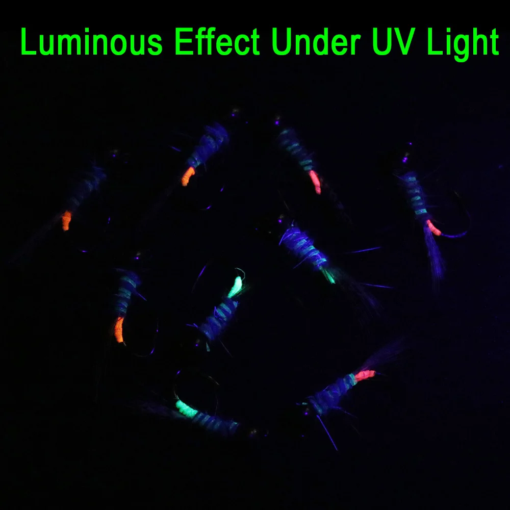 Caja con nueve mosquitos organizados por tamaño