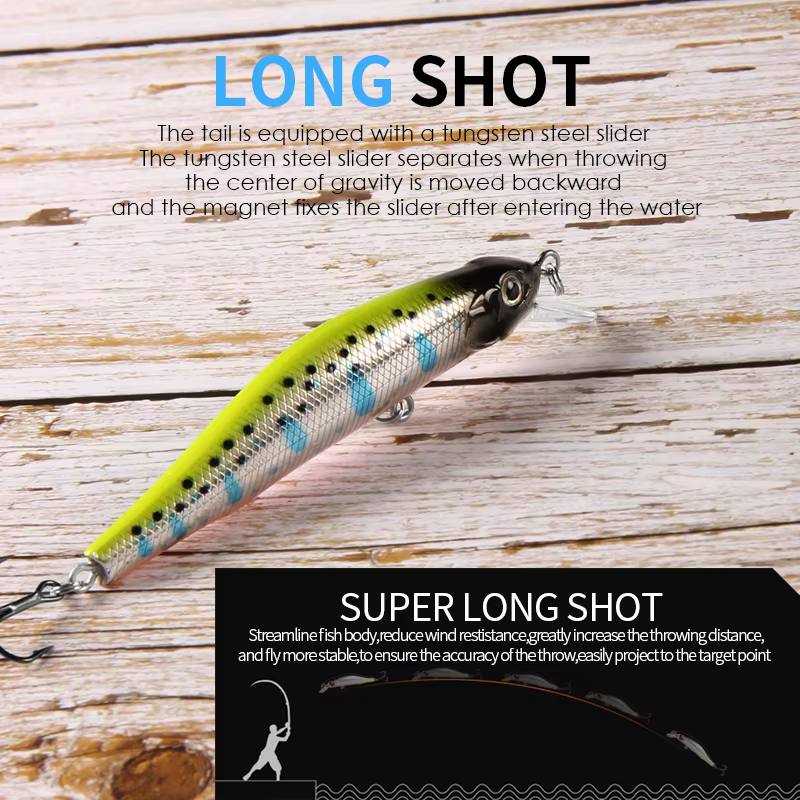 Bearking 80mm 8,5g - Señuelo minnow profesional de pesca artificial - imagen 3