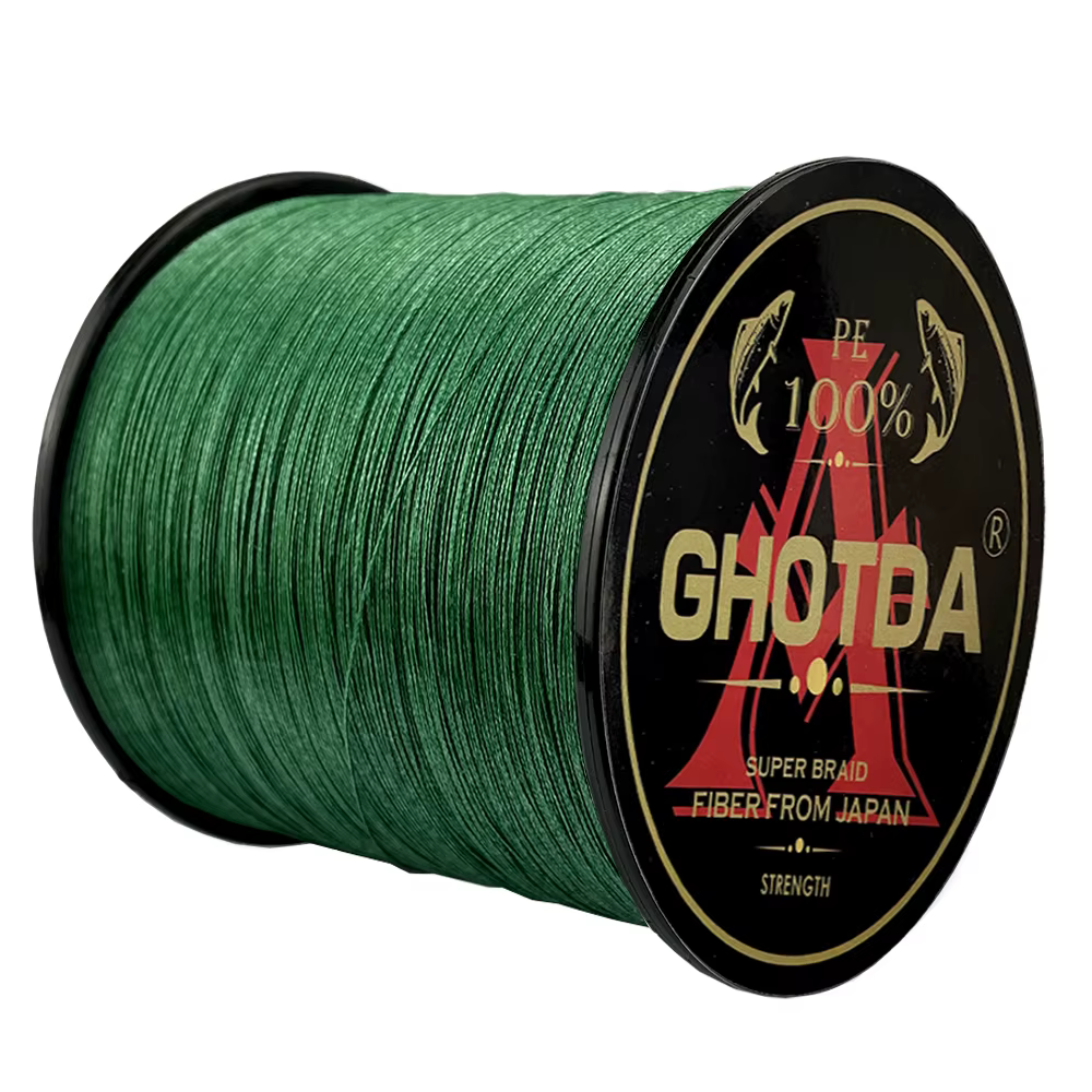 GHOTDA Sedal Trenzado multifilamento 4 hebras - Para carpa