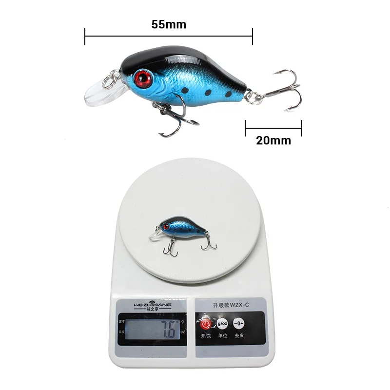 Wobbler flotante Crankbait 5,5 cm – Señuelo de superficie para lucio - imagen 2