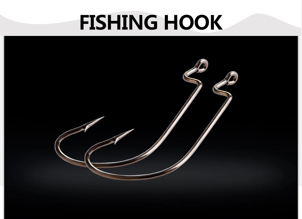 Anzuelo de pesca FTK con púas y anilla para señuelos blandos