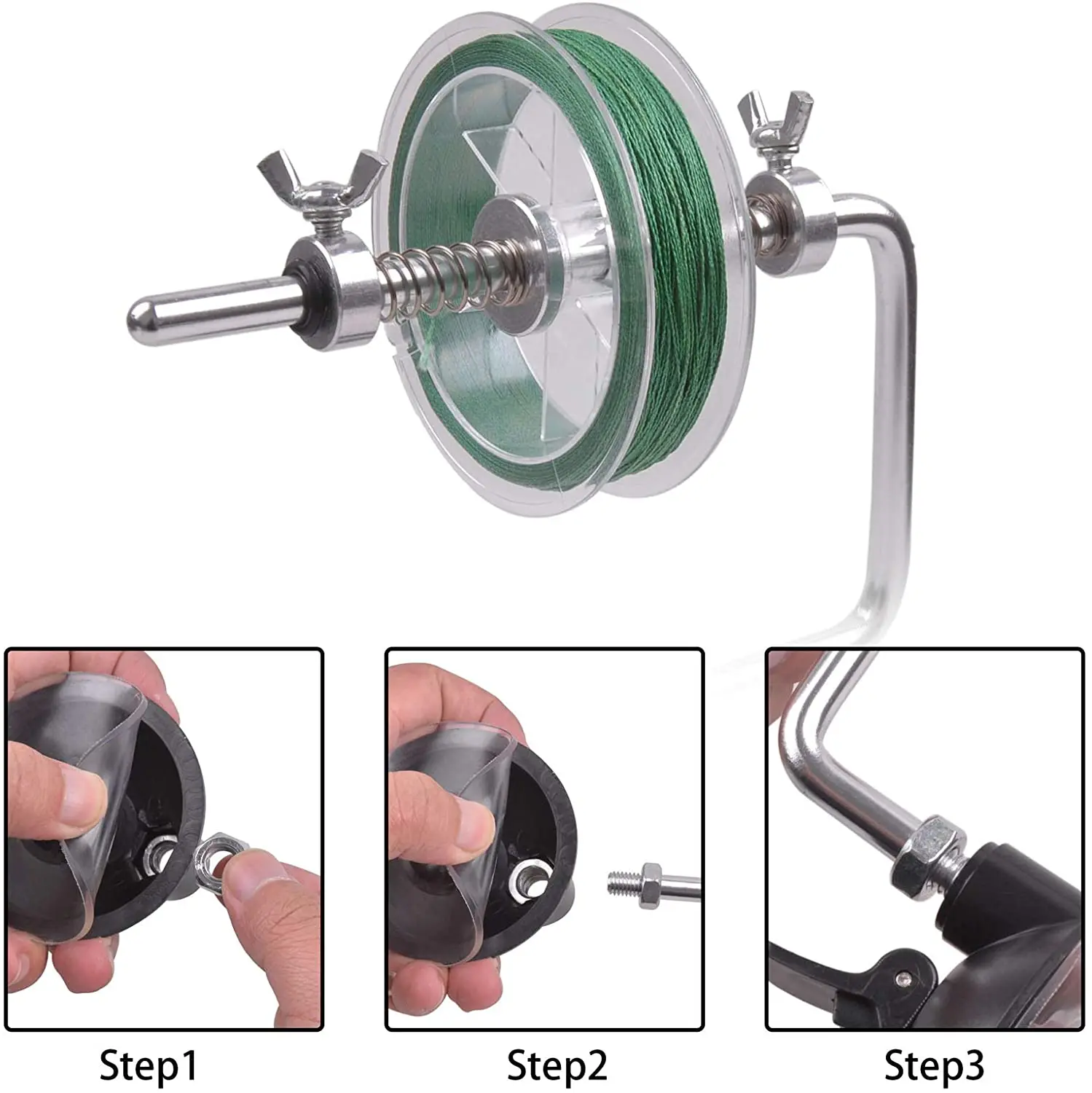 Enrollador de línea ajustable portátil para carretes de pesca - imagen 5