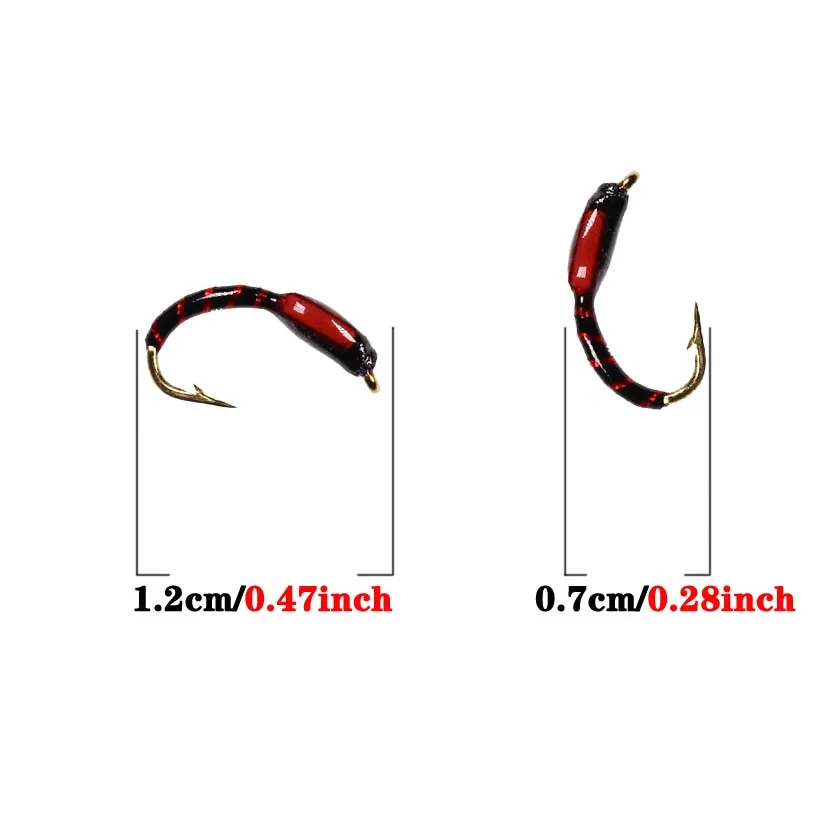 Señuelos de ninfa Midge Hegene para pesca de trucha con epoxi - imagen 4