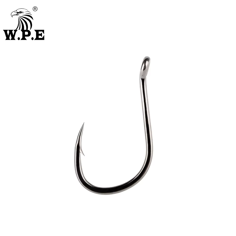 W.P.E BKK Anzuelo de púas para carpa – Acero al carbono, vástago ancho
