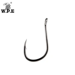 W.P.E BKK Anzuelo de púas para carpa – Acero al carbono, vástago ancho