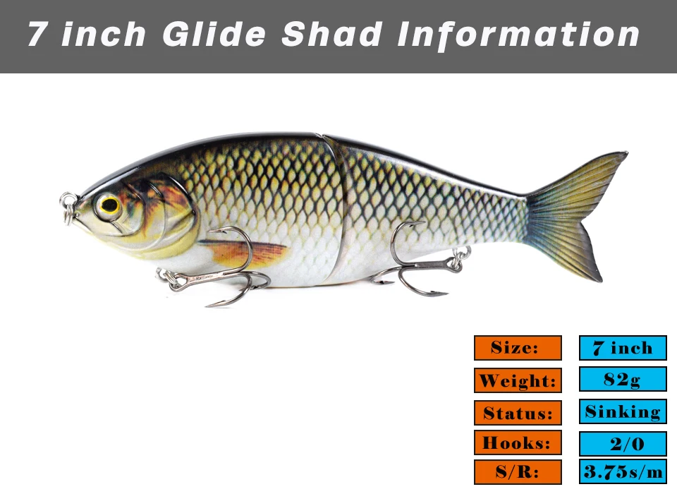Vista frontal del cebo Swimbait Shad CCLTBA