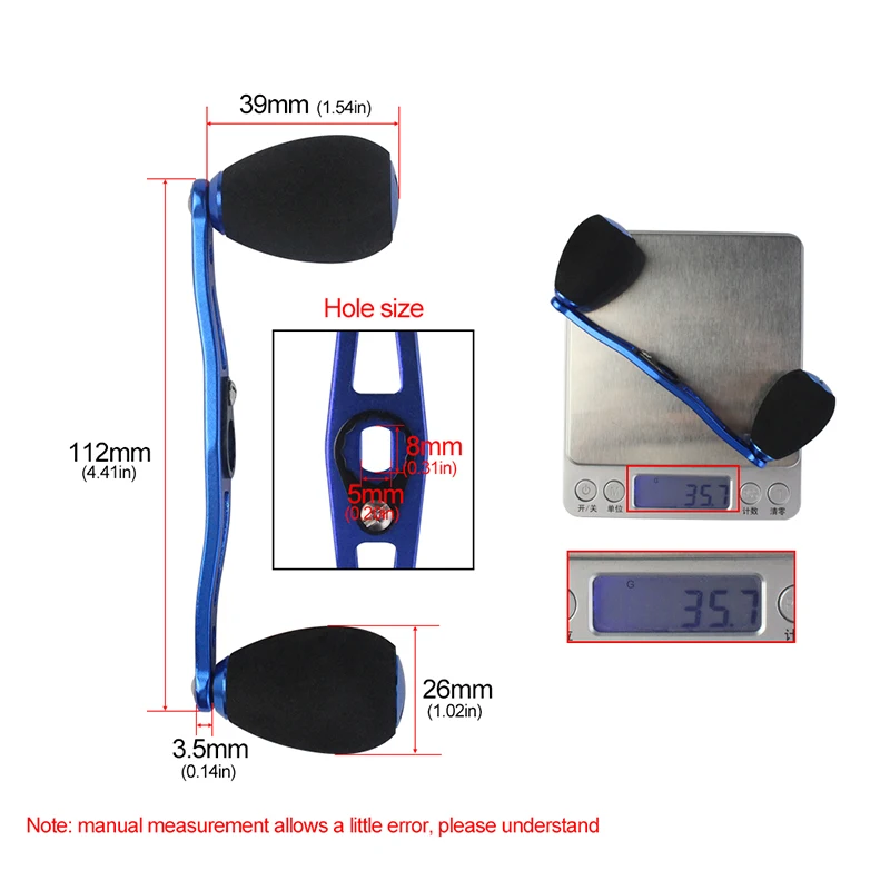 EKFan Mango Baitcast – Aluminium 112mm perilla EVA - imagen 4
