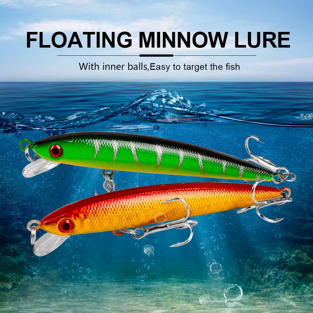 Señuelo Minnow 8cmflotante vista frontal