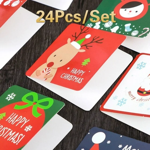 Mini tarjetas navideñas con sobres