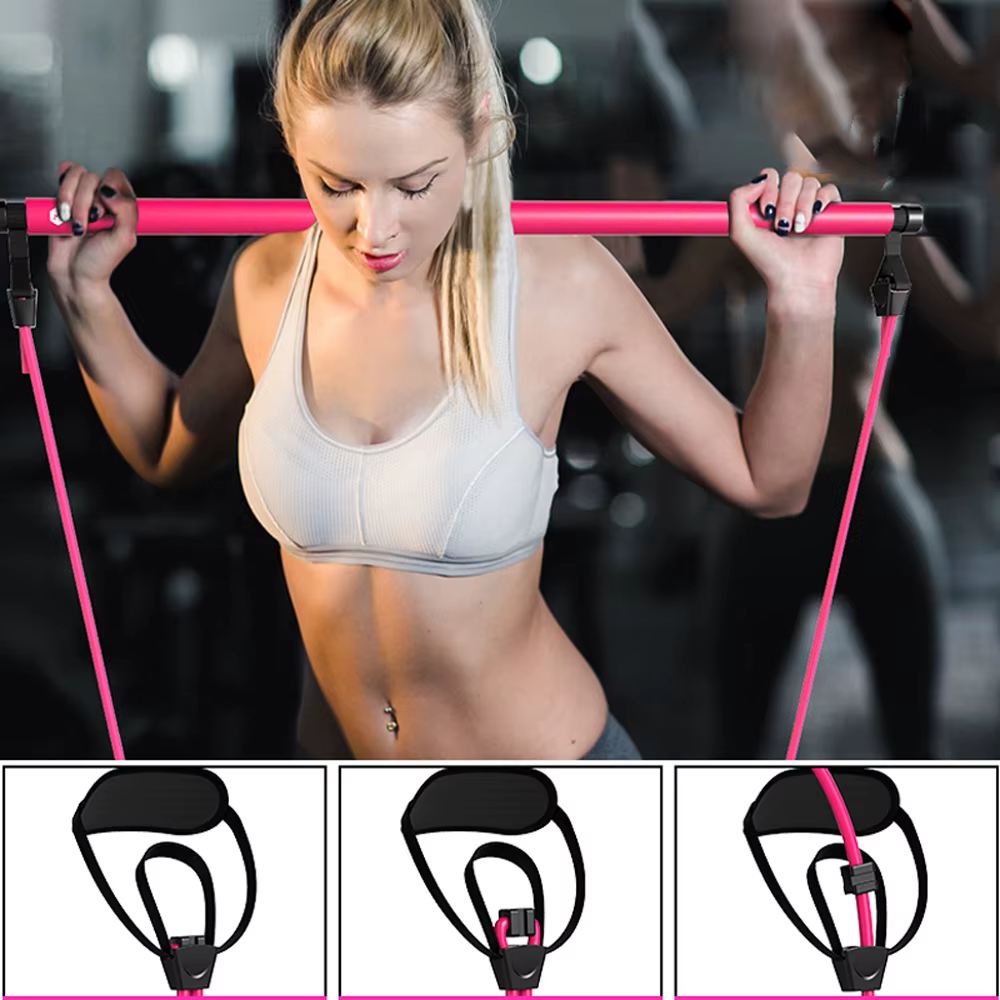 Kit entrenamiento Pilates con barra y alfombrilla antideslizante - imagen 4