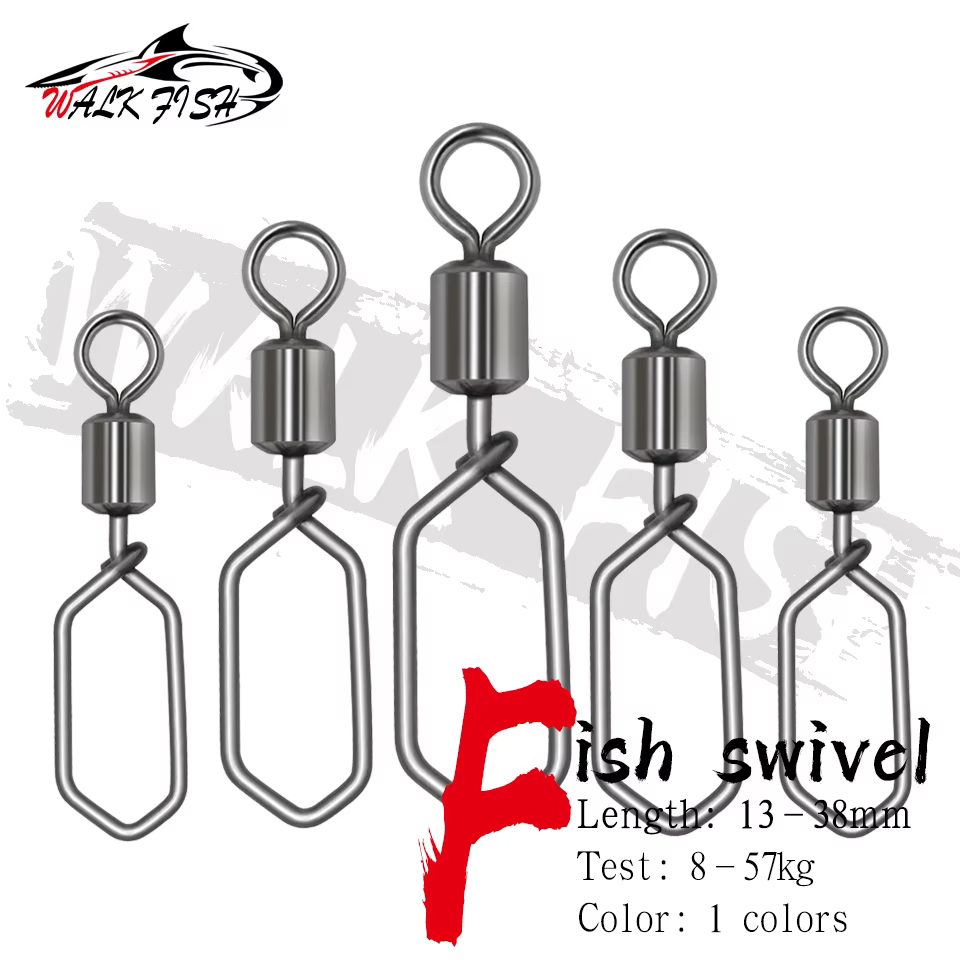 Mosquetón giratorio Walk Fish – Acero inoxidable para señuelos - imagen 2