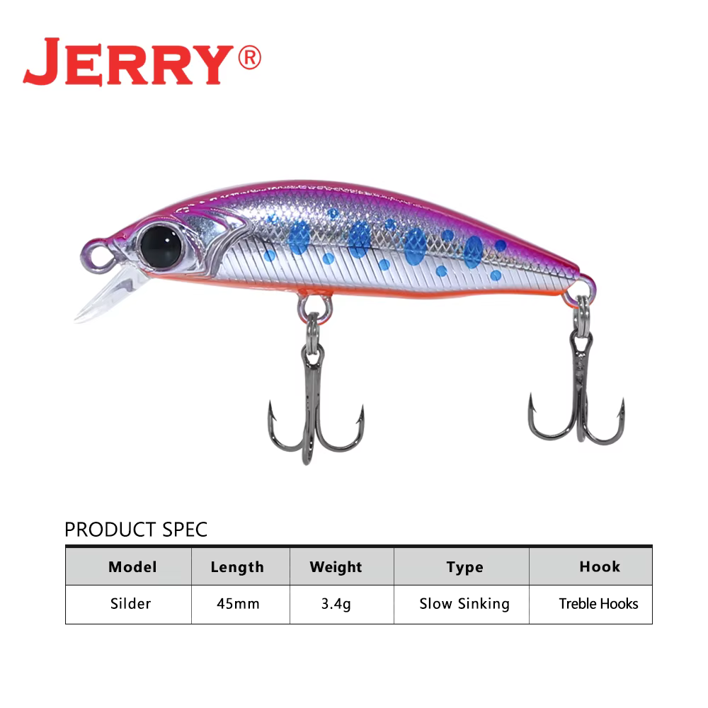 Señuelos Micro Minnow Jerry Silder ultraligeros – hundimiento lento para lubina y trucha - imagen 5