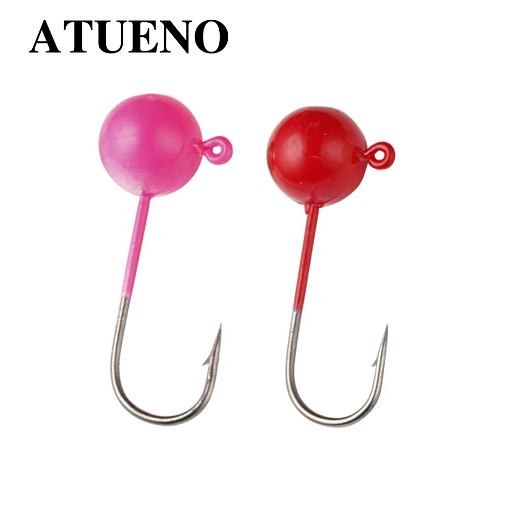 Anzuelos Jig Head ATUENO con cabeza redonda para vinilo y lubina - imagen 2