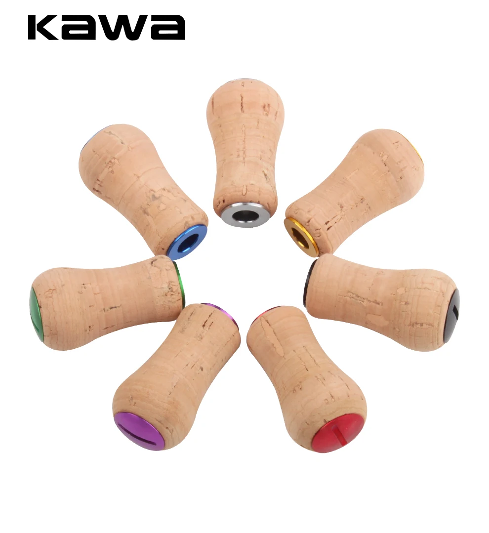 Mango de carrete de pesca Kawa de madera suave con rodamientos