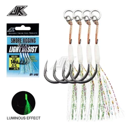 JK Micro Asistencia anzuelo jigging acero inoxidable para agua salada