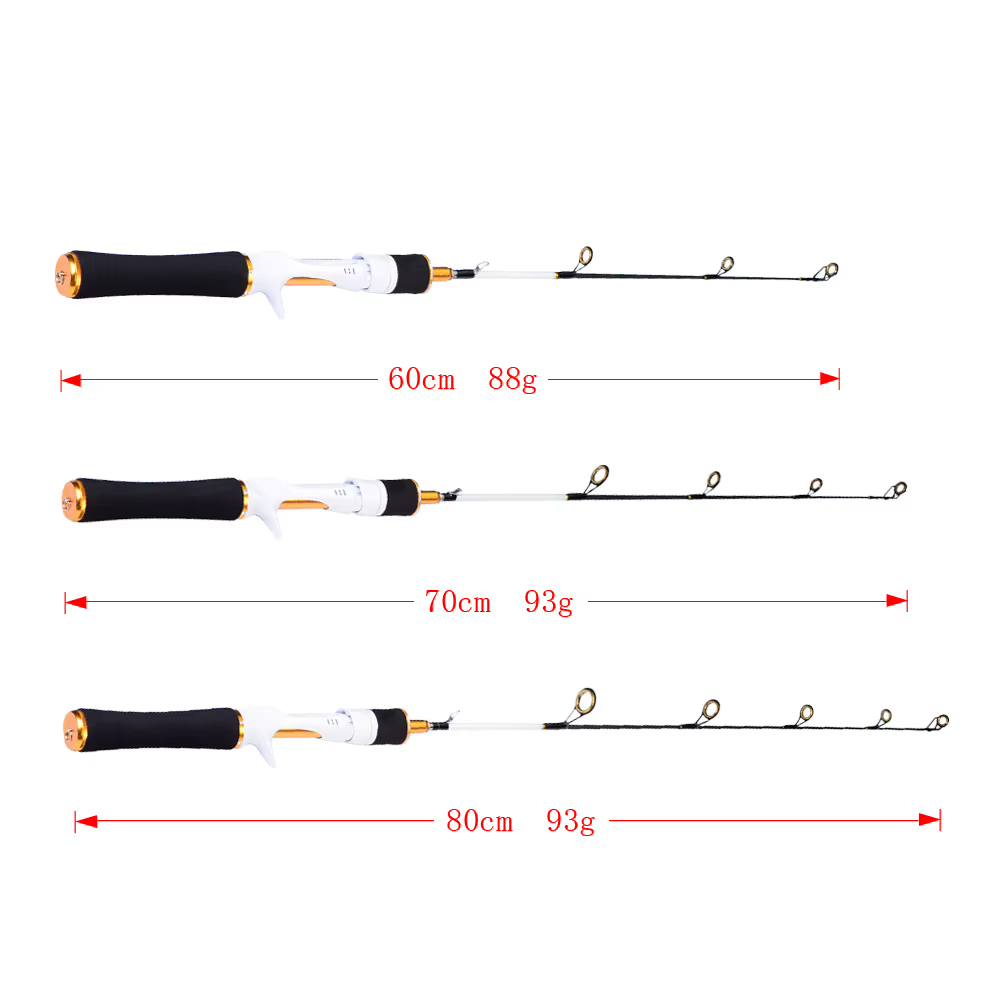 Mini Caña de Pesca para Hielo Portátil – Spinning y Casting - imagen 2