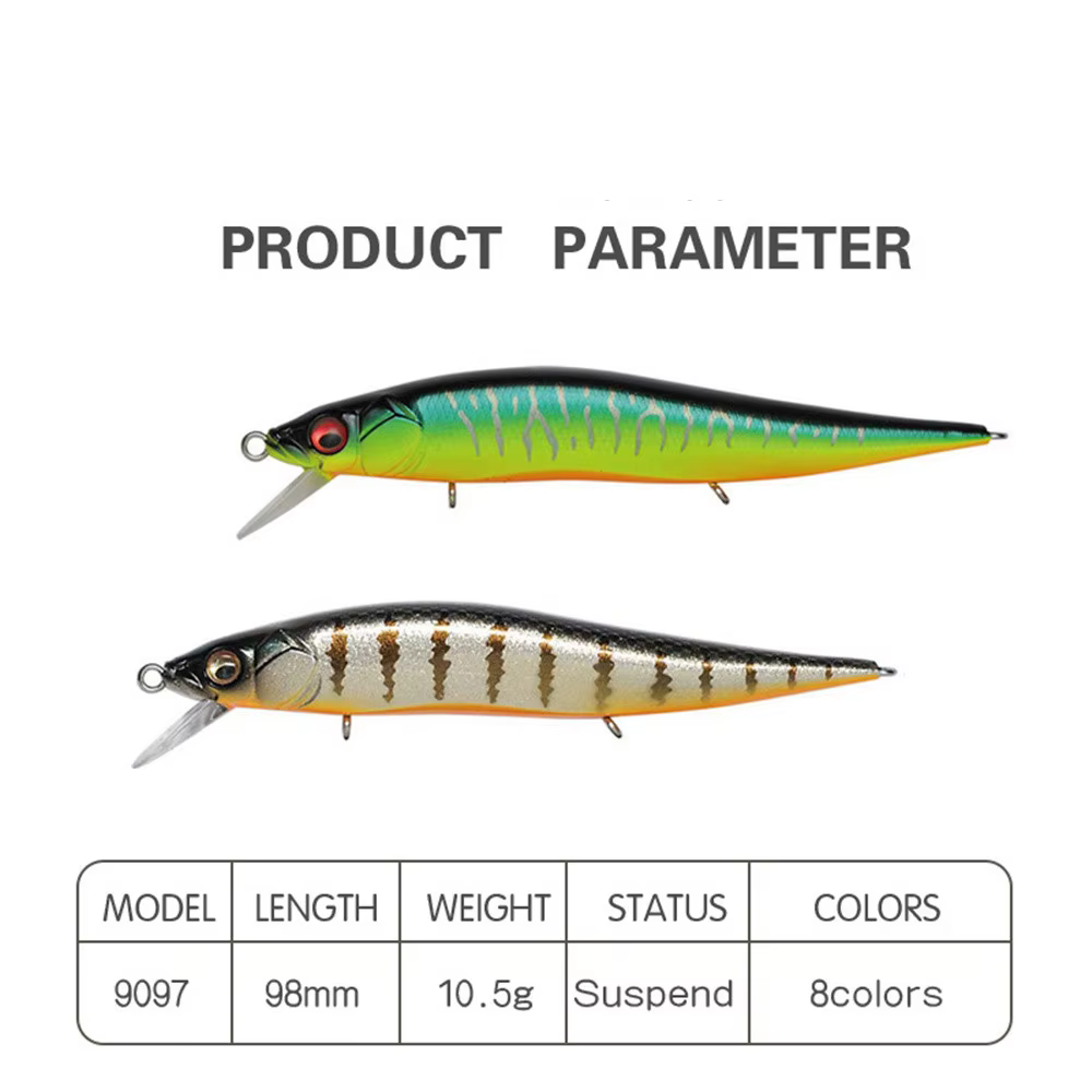 Wobbler 98mm 10,5g lubina lucio trucha – acción natatoria pesca - imagen 5