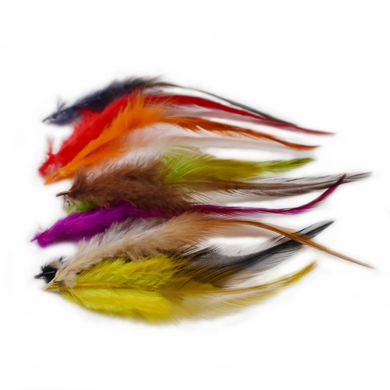 Plumas de gallo naturales para atado de moscas
