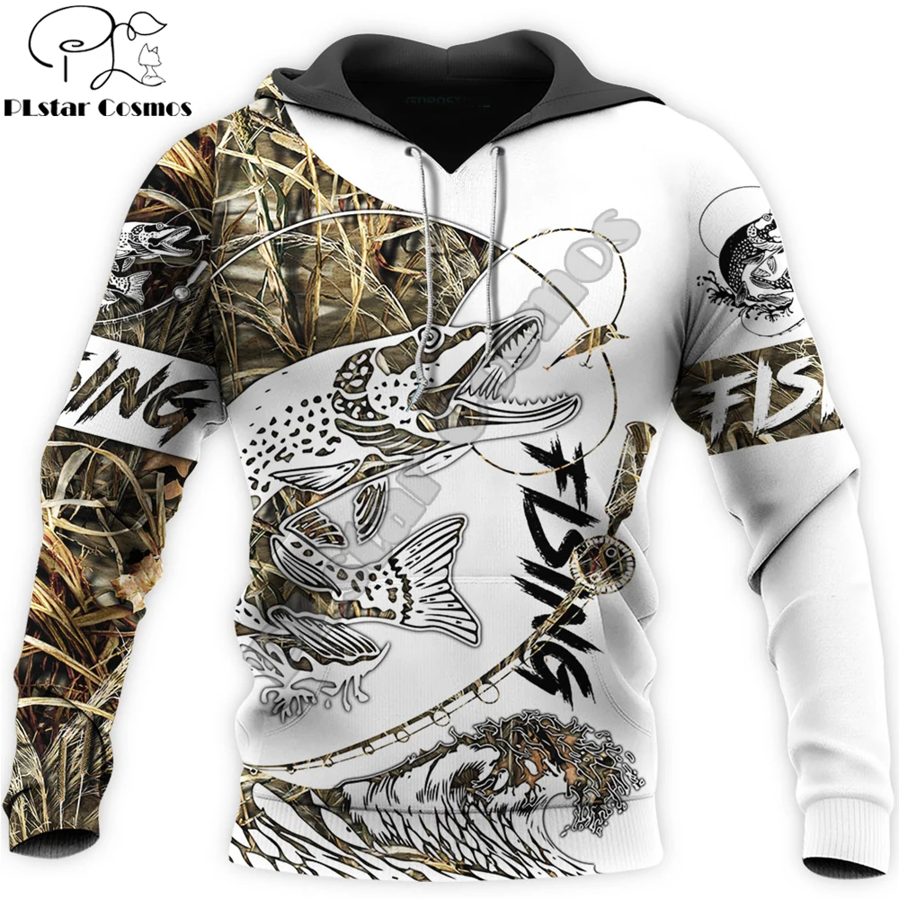 Sudadera de pesca 3D con capucha y estampado realista de peces - imagen 2