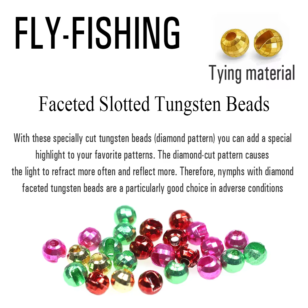 ICERIO Cuentas de tungsteno facetadas para ninfas