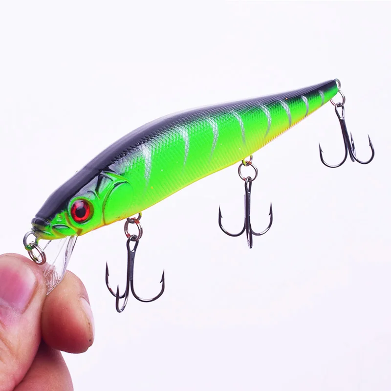 Señuelo de pesca minnow flotante WDAIREN con ojos 3D realistas