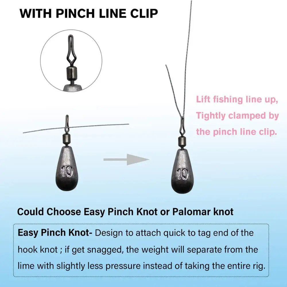 Plomos de lágrima para pesca de fondo, distintos pesos y lances - imagen 3