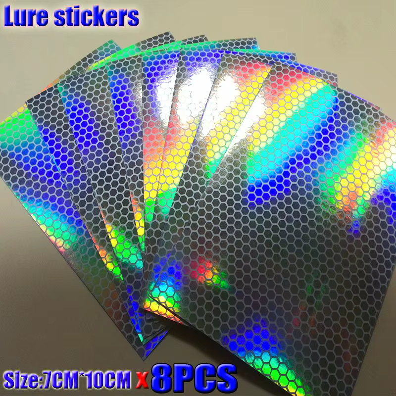 Pegatinas holográficas para señuelos de pesca – colores a elegir