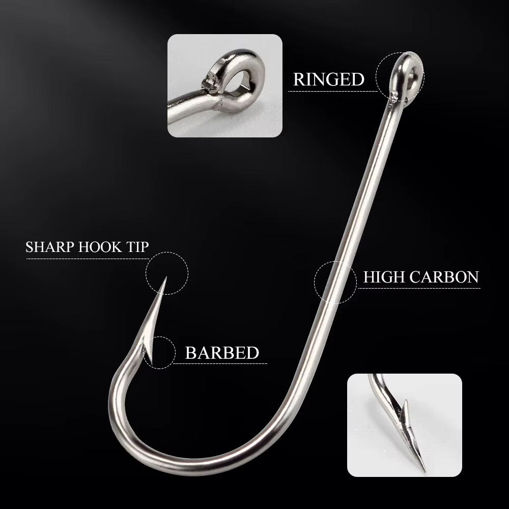 Anzuelos jigging FTK SEA – Doblada redonda anillados níquel - imagen 4