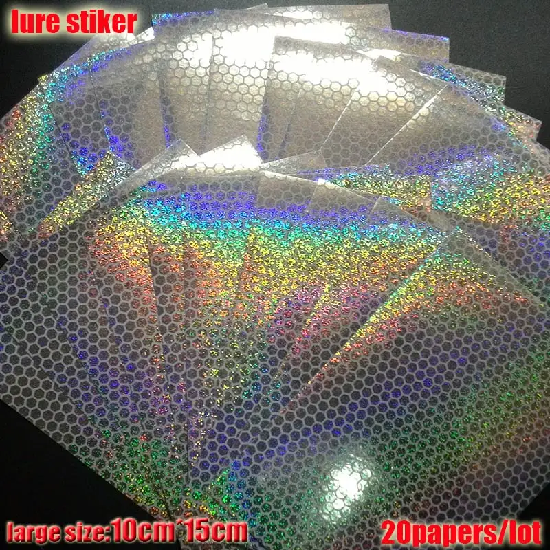 Muestra de los cuatro tipos de colores holográficos incluidos en el lote