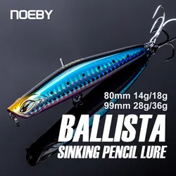 Noeby Señuelo Hundido para Lubina - Wobblers de Fundición Realistas