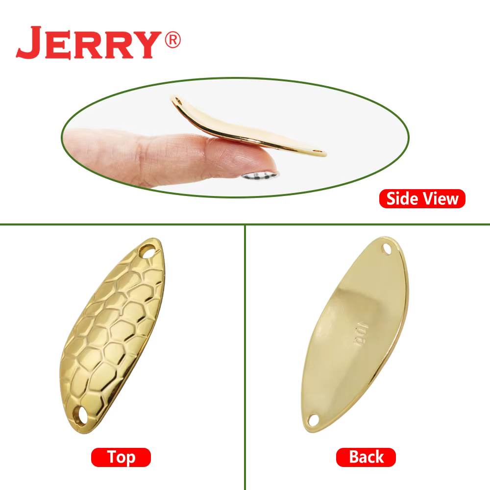 Jerry Cucharas sin pintar para trucha y lucio – Señuelos metálicos - imagen 2