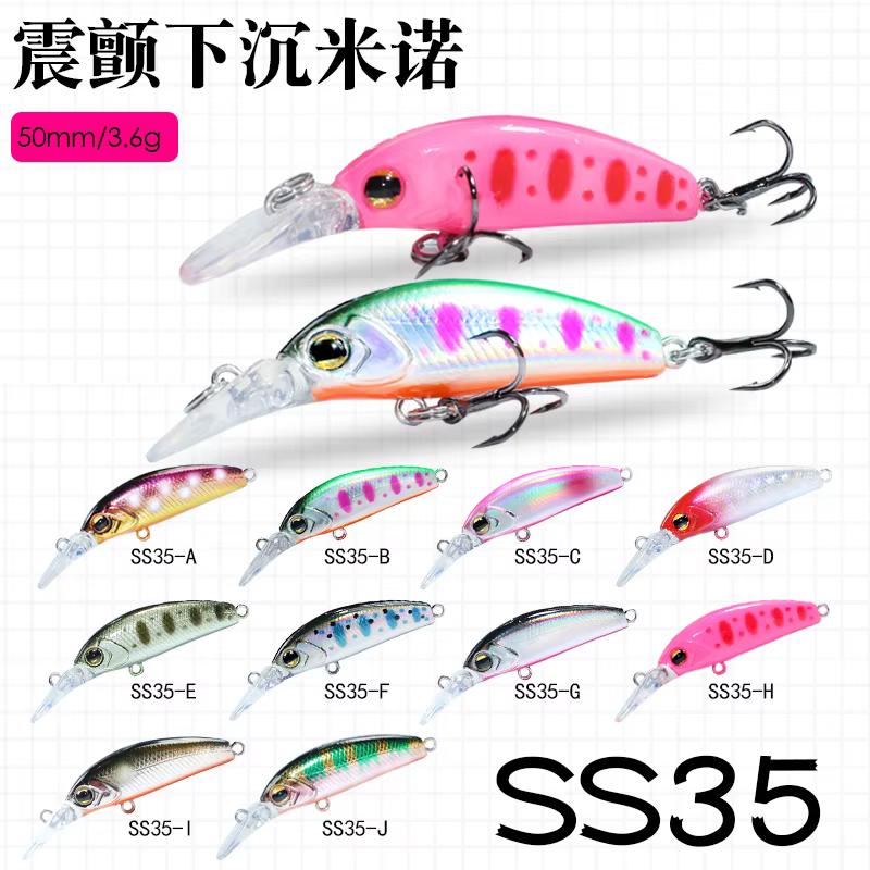 Señuelo Mini Minnow Crankbait – Cebo duro artificial para spinning