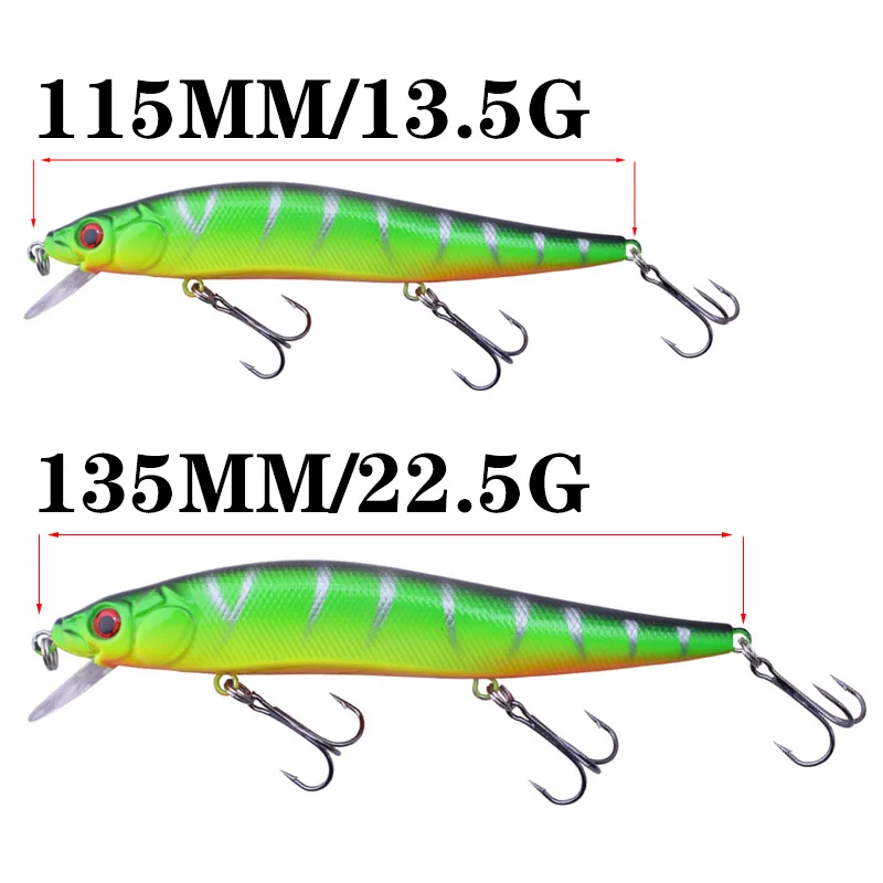 Señuelo Minnow Flotante Duro Wobbler Crankbait para Lucio Lubina Carpa - imagen 2