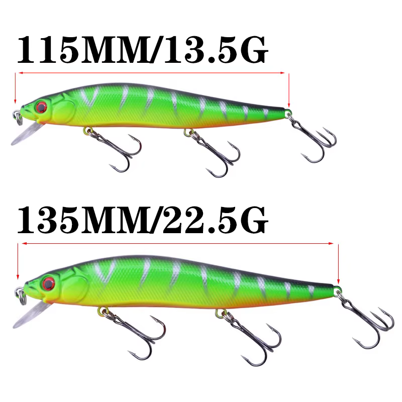 Señuelo Minnow Flotante Duro Wobbler Crankbait para Lucio Lubina Carpa - imagen 2