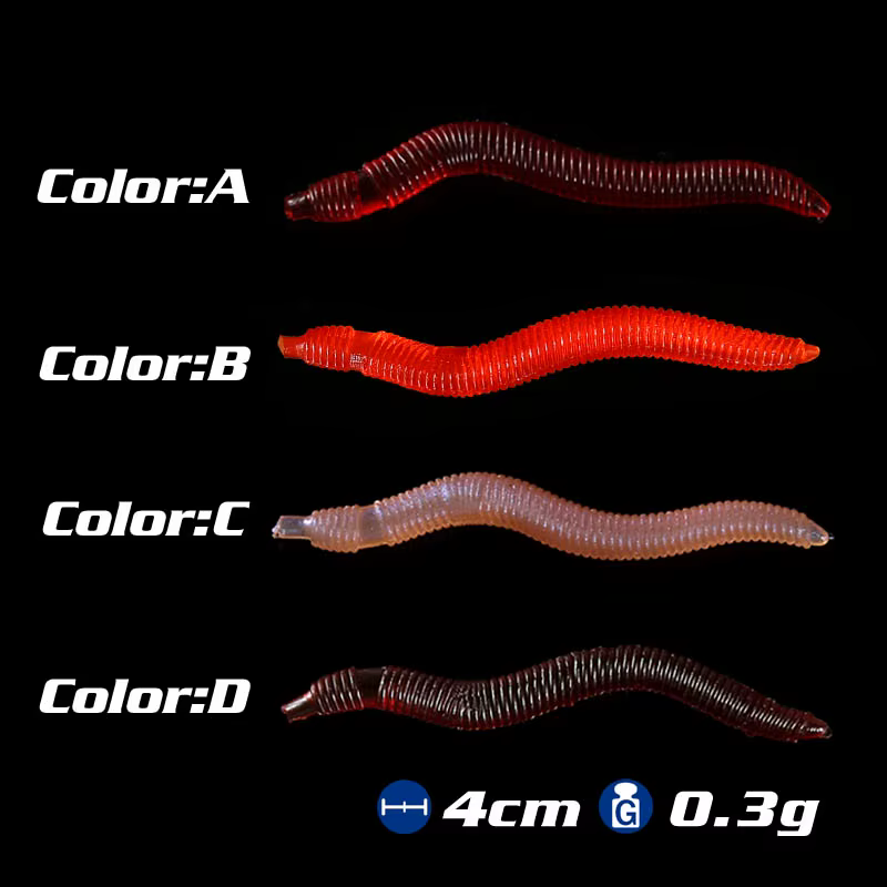 FSTK Señuelo blando lombriz roja realista para pesca - imagen 5