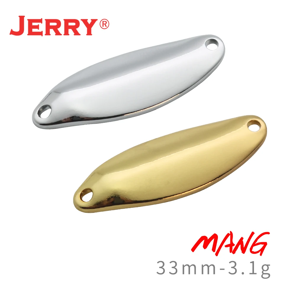Cucharas de pesca Jerry Mang sin pintar – Cuerpo blanco blinkers