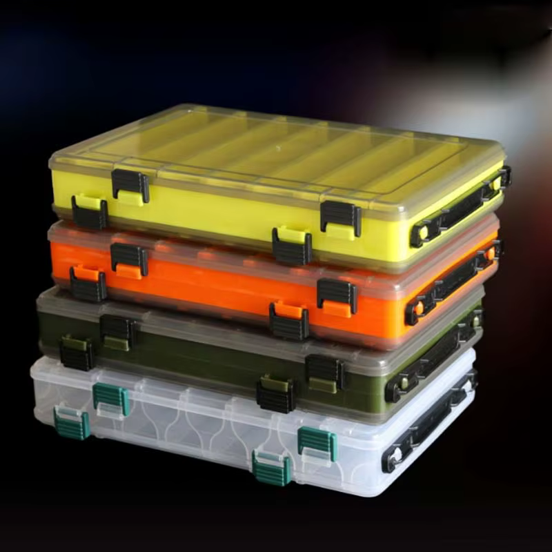 Caja de aparejos con compartimentos para señuelos y anzuelos - imagen 2