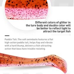 JOHNCOO Swimbait cola de paleta TPR 70mm – Lubina 6 uds