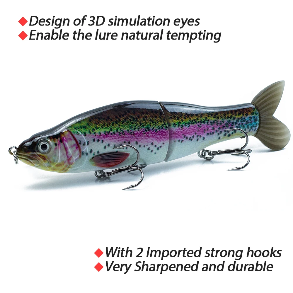 Hanlin Swimbait articulado flotante para lubina, acción realista - imagen 4