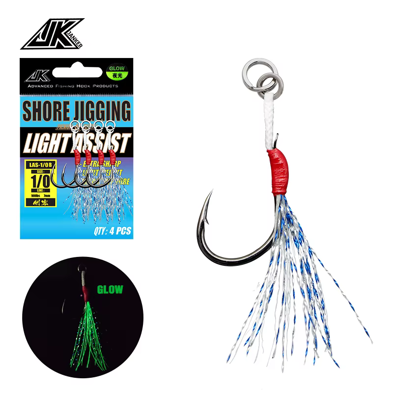 Iseama JK LAS-B anzuelos luminosos de acero al carbono para pesca - imagen 2