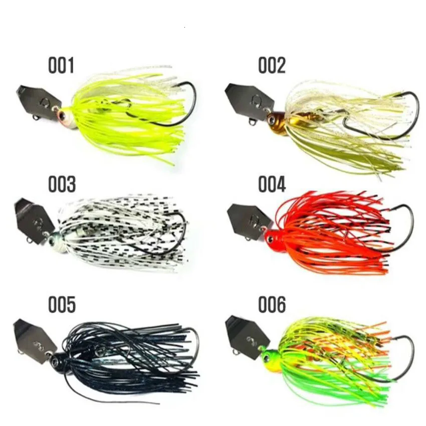 Pack completo de los dos señuelos chatterbait con sus colas