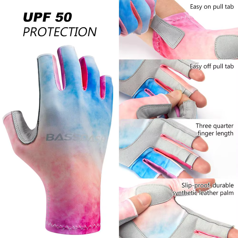 Bassdash ALTIMATE - Guantes UV UPF 50+ Fingerless para Pesca Mujer - imagen 3