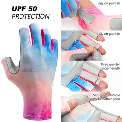 Bassdash ALTIMATE - Guantes UV UPF 50+ Fingerless para Pesca Mujer