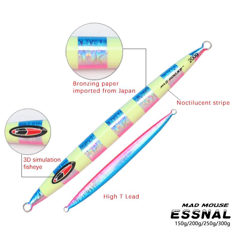 Madmouse señuelo luminoso jigging agua salada – Vertical rápido - imagen 3
