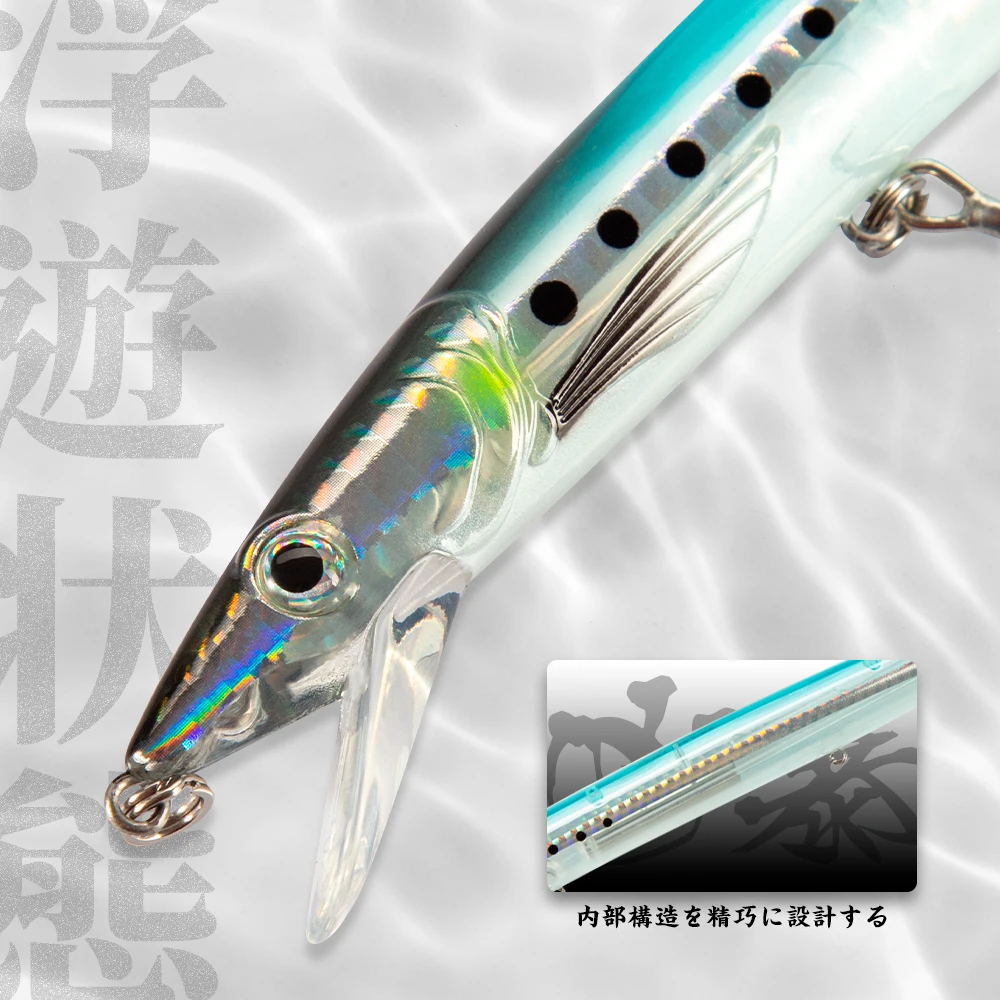 Hunthouse Sandeel Minnow Jerkbait flotante para lubina - imagen 3