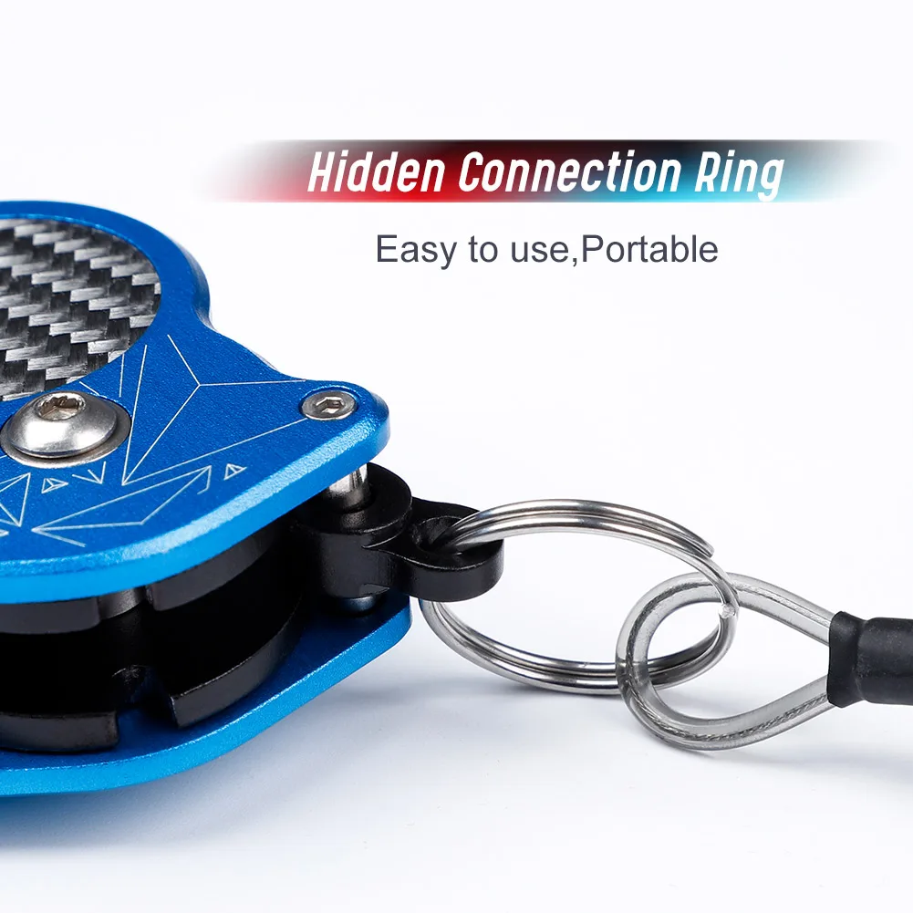 Noeby Agarrador de pesca plegable aluminio con anillo - imagen 3