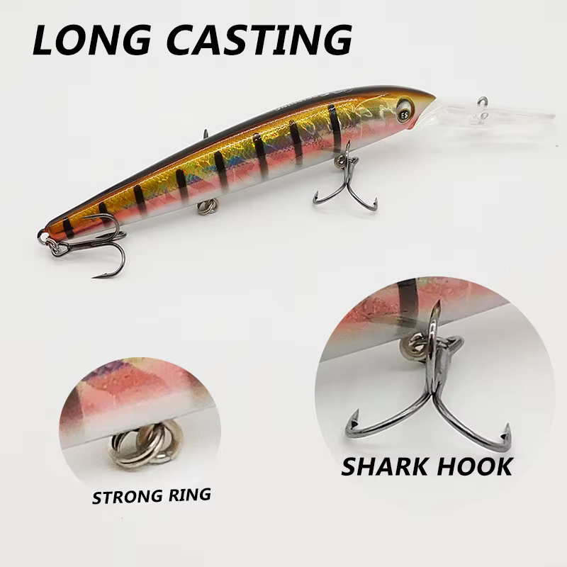 ESFISHING Wobbler 120mm 16g - Bucea 0-3,5m para depredadores - imagen 4