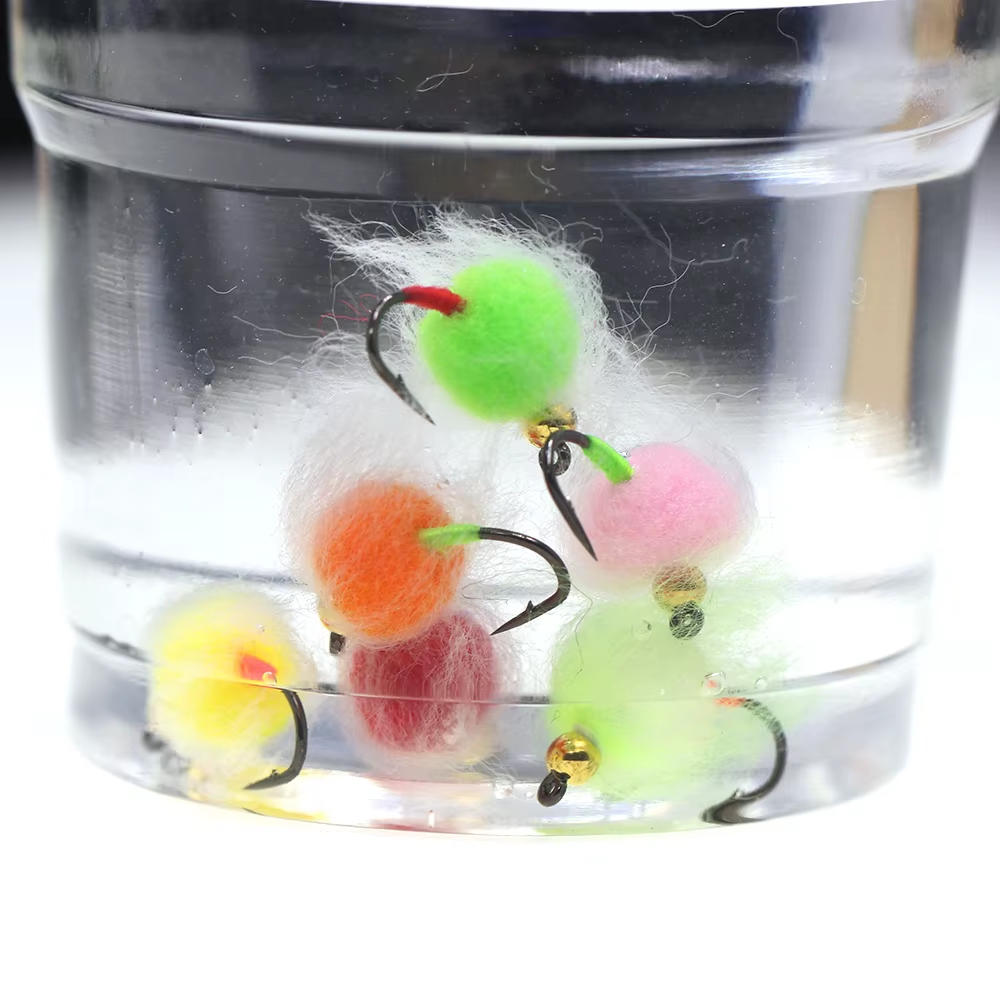 Mosca de leche ICERIO con abalorios – Huevo artificial para trucha - imagen 5