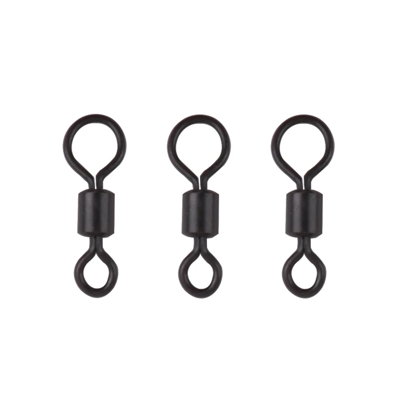 Conector Chod Rig Ojo Grande Negro Mate resistente para Pesca de Carpa